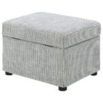 WINTER UPHOLSTERED HYDRAULIC LIFT TOP STORAGE OTTOMAN GREY - Image 8