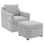 WINTER UPHOLSTERED HYDRAULIC LIFT TOP STORAGE OTTOMAN GREY - Image 12