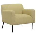 DARLENE UPHOLSTERED ENGLISH ARM ACCENT CHAIR LEMON