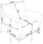 DARLENE UPHOLSTERED ENGLISH ARM ACCENT CHAIR LEMON - Image 7