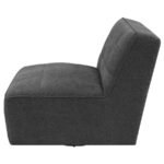 COBIE UPHOLSTERED ARMLESS SWIVEL CHAIR DARK CHARCOAL - Image 5