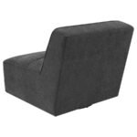 COBIE UPHOLSTERED ARMLESS SWIVEL CHAIR DARK CHARCOAL - Image 6
