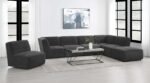 COBIE UPHOLSTERED ARMLESS SWIVEL CHAIR DARK CHARCOAL - Image 12