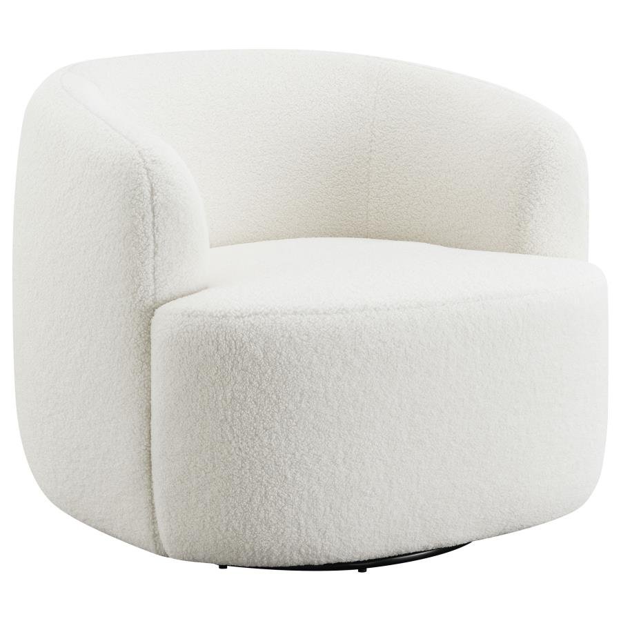 905726_02x900.jpg HUDSON FAUX SHEEPSKIN UPHOLSTERED SWIVEL CHAIR NATURAL - Image 1