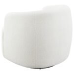 HUDSON FAUX SHEEPSKIN UPHOLSTERED SWIVEL CHAIR NATURAL - Image 6