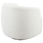 HUDSON FAUX SHEEPSKIN UPHOLSTERED SWIVEL CHAIR NATURAL - Image 7
