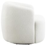 HUDSON FAUX SHEEPSKIN UPHOLSTERED SWIVEL CHAIR NATURAL - Image 8