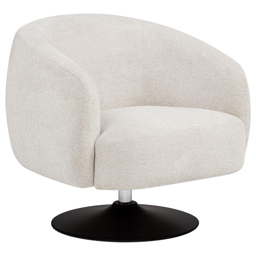 905739_02x900.jpg DAVE UPHOLSTERED BARREL BACK SWIVEL CLUB CHAIR BEIGE - Image 1