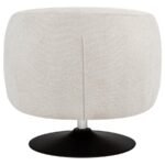 DAVE UPHOLSTERED BARREL BACK SWIVEL CLUB CHAIR BEIGE - Image 7