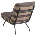 ALOMA UPHOLSTERED TUFTED ARMLESS ACCENT CHAIR BROWN - Image 6
