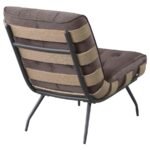 ALOMA UPHOLSTERED TUFTED ARMLESS ACCENT CHAIR BROWN - Image 7