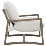 GENEVA BOUCLE UPHOLSTERED WOOD ARM ACCENT CHAIR SAND - Image 8