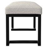 MESA BOUCLE UPHOLSTERED TUFTED ACCENT BENCH VANILLA - Image 5