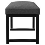 MESA BOUCLE UPHOLSTERED TUFTED ACCENT BENCH CHARCOAL - Image 5
