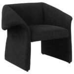 RAMSEY UPHOLSTERED SLOPED ARM ACCENT CHAIR BLACK