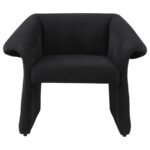 RAMSEY UPHOLSTERED SLOPED ARM ACCENT CHAIR BLACK - Image 3