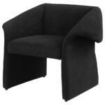 RAMSEY UPHOLSTERED SLOPED ARM ACCENT CHAIR BLACK - Image 4