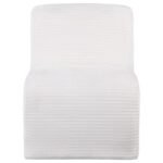 DRAYTON UPHOLSTERED CURVED ARMLESS ACCENT CHAIR IVORY - Image 3