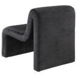 DRAYTON UPHOLSTERED CURVED ARMLESS ACCENT CHAIR BLACK - Image 6