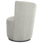 NUEVA UPHOLSTERED SWIVEL CHAIR CURVED BACKREST DOVE GREY - Image 4