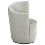 NUEVA UPHOLSTERED SWIVEL CHAIR CURVED BACKREST DOVE GREY - Image 5