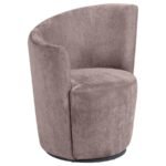 NUEVA UPHOLSTERED SWIVEL CHAIR CURVED BACKREST BLUSH