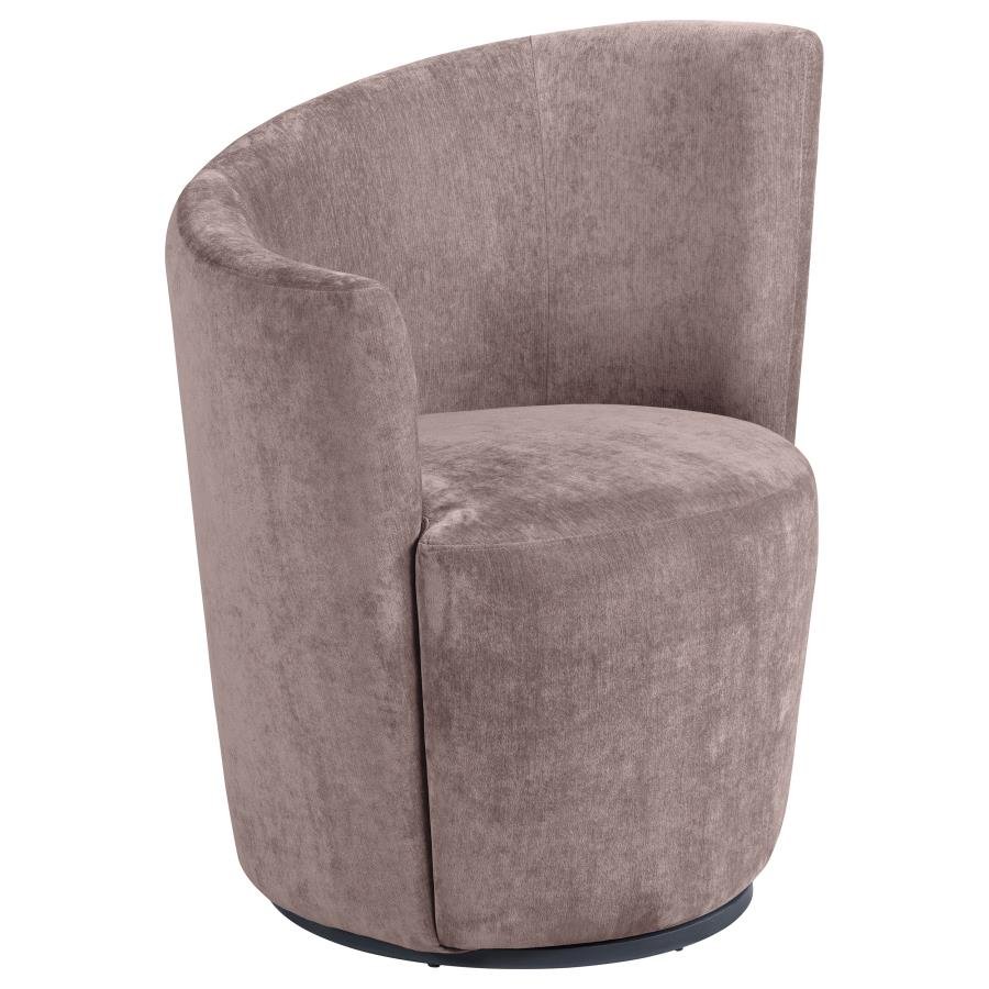 907528_02x900.jpg NUEVA UPHOLSTERED SWIVEL CHAIR CURVED BACKREST BLUSH - Image 1