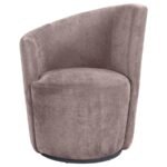 NUEVA UPHOLSTERED SWIVEL CHAIR CURVED BACKREST BLUSH - Image 3