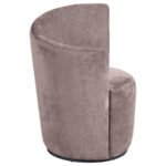 NUEVA UPHOLSTERED SWIVEL CHAIR CURVED BACKREST BLUSH - Image 5