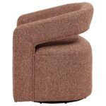 WESTHILL BOUCLE UPHOLSTERED SWIVEL ACCENT CHAIR BERRY - Image 5
