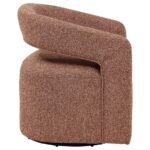WESTHILL BOUCLE UPHOLSTERED SWIVEL ACCENT CHAIR BERRY - Image 9