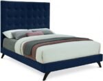 Elly Velvet Upholstered Bed