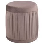 TOVAR ROUND UPHOLSTERED OTTOMAN MAUVE