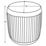 TOVAR ROUND UPHOLSTERED OTTOMAN MAUVE - Image 4