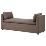 ROBIN UPHOLSTERED ACCENT BENCH WITH ARMRESTS BROWN - Image 4