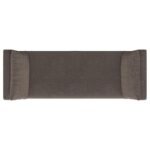 ROBIN UPHOLSTERED ACCENT BENCH WITH ARMRESTS BROWN - Image 6