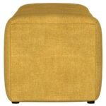 SUMMER FABRIC UPHOLSTERED TUFTED ACCENT BENCH MUSTARD YELLOW - Image 5