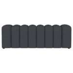 SUMMER FABRIC UPHOLSTERED TUFTED ACCENT BENCH CHARCOAL - Image 3