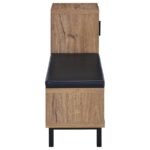 TELLER 1-DOOR ENTRYWAY SHOE STORAGE BENCH NATURAL OAK - Image 7