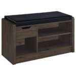 ARRINGTON STORAGE BENCH SMOKED OAK