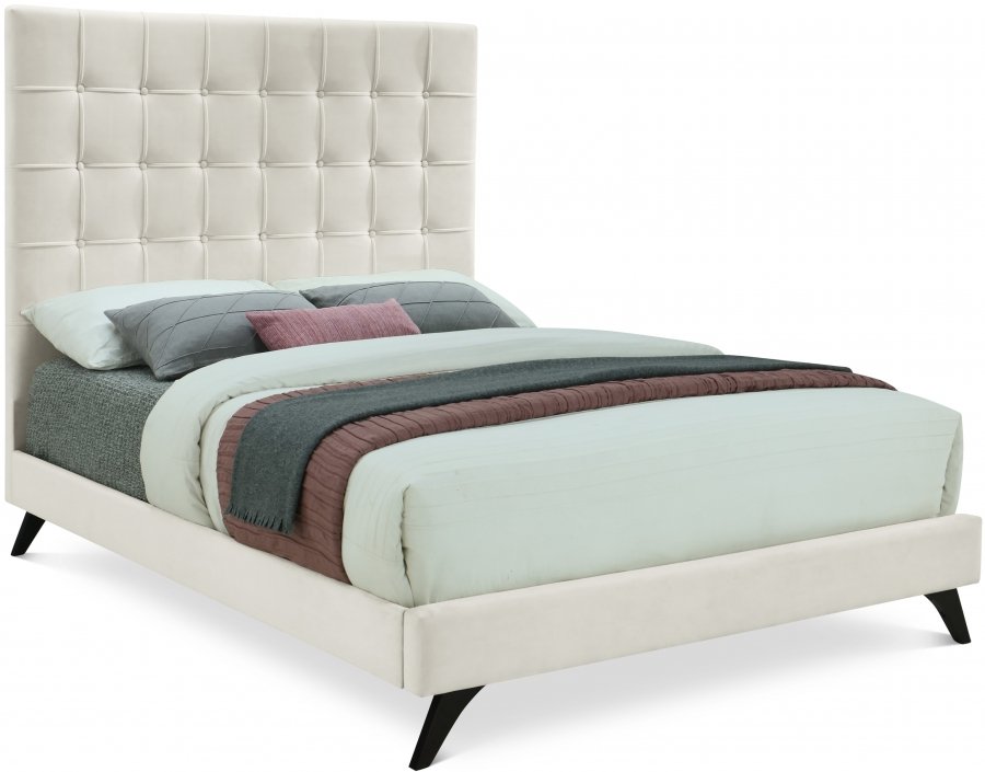 9110.jpg Elly Velvet Upholstered Bed - Image 1