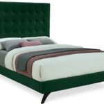 Elly Velvet Upholstered Bed