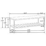 GERBERA WOOD ACCENT BENCH WITH SHELF NATURAL AND GUNMETAL - Image 4