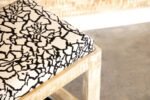 AIDEN FABRIC UPHOLSTERED ACCENT BENCH DISTRESSED WHITE - Image 5