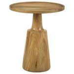 IXIA ROUND SOLID MANGO WOOD ACCENT SIDE TABLE NATURAL