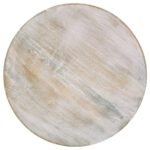 DIANELLA ROUND PEDESTAL BASE ACCENT SIDE TABLE WHITE WASHED - Image 3