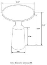 IXIA ROUND SOLID MANGO WOOD ACCENT SIDE TABLE BLACK STAIN - Image 5
