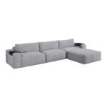 9155GY*41L1ROT 4-Piece Modular Sectional with Ottoman