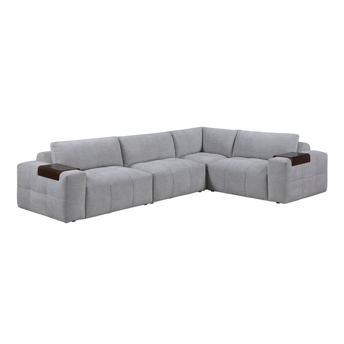 9155GY-41L1R_noBG_front__l.jpg 9155GY*41L1R 4-Piece Modular Sectional - Image 1