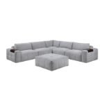 9155GY*61L1ROT 6-Piece Modular Sectional with Ottoman